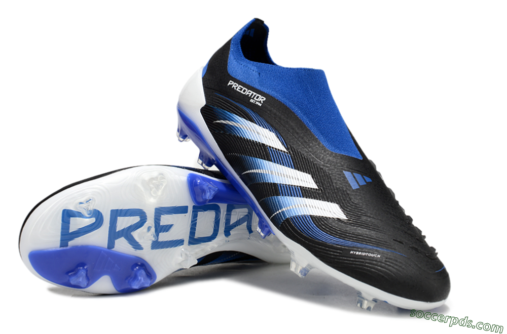 Adidas Predator Elite 25 Laceless FG Low-Tops Football Boots - Black/Blue/White 3