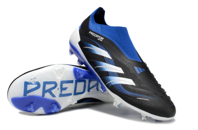Adidas Predator Elite 25 Laceless FG Low-Tops Football Boots - Black/Blue/White