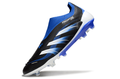 Adidas Predator Elite 25 Laceless FG Low-Tops Football Boots - Black/Blue/White