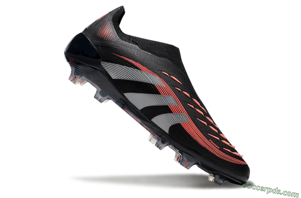 Adidas Predator Elite 25 Laceless FG Low-Tops Football Boots - Black/Red/Grey 4