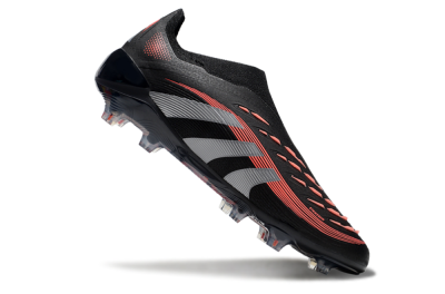 Adidas Predator Elite 25 Laceless FG Low-Tops Football Boots - Black/Red/Grey