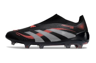Adidas Predator Elite 25 Laceless FG Low-Tops Football Boots - Black/Red/Grey