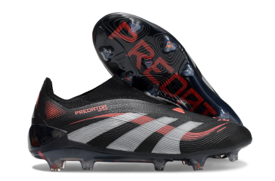 Adidas Predator Elite 25 Laceless FG Low-Tops Football Boots - Black/Red/Grey