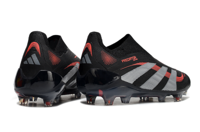 Adidas Predator Elite 25 Laceless FG Low-Tops Football Boots - Black/Red/Grey