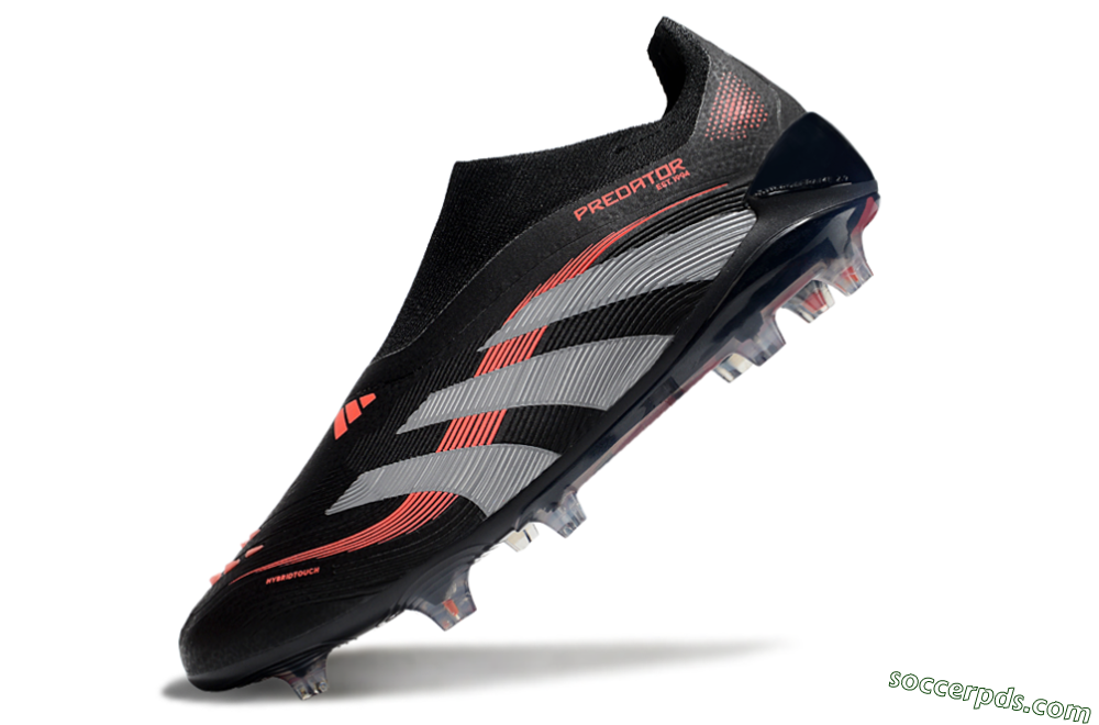 Adidas Predator Elite 25 Laceless FG Low-Tops Football Boots - Black/Red/Grey 5