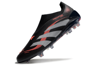 Adidas Predator Elite 25 Laceless FG Low-Tops Football Boots - Black/Red/Grey
