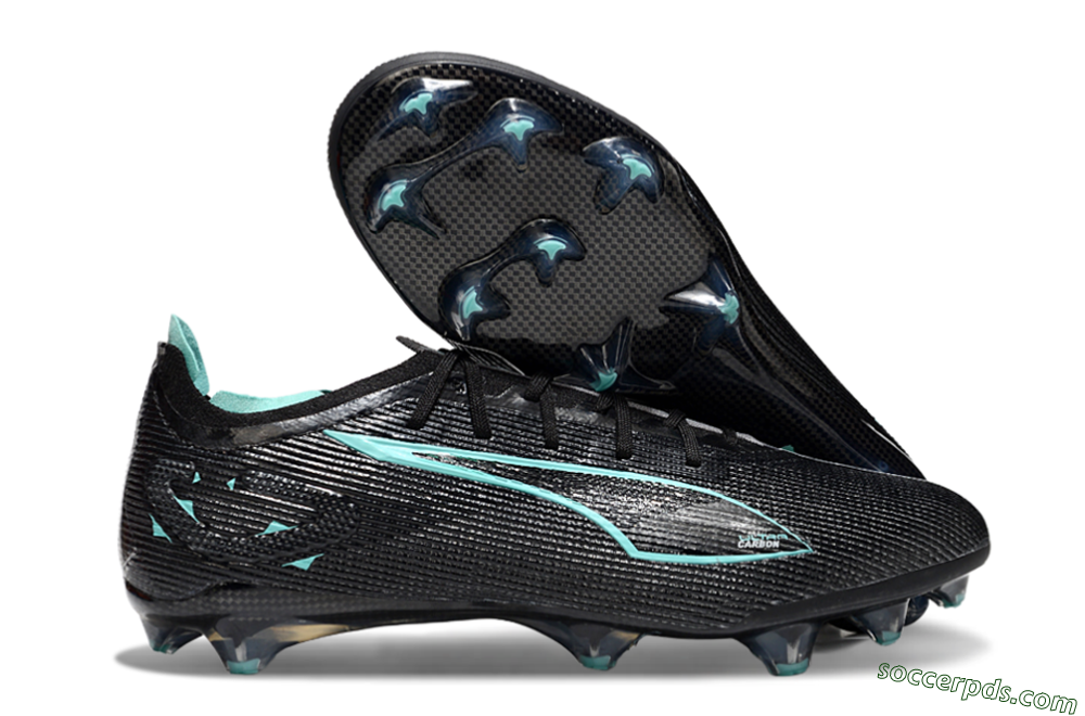 Puma Ultra 5 Ultimate FG Low-Tops Football Boots - Black/Jade 1