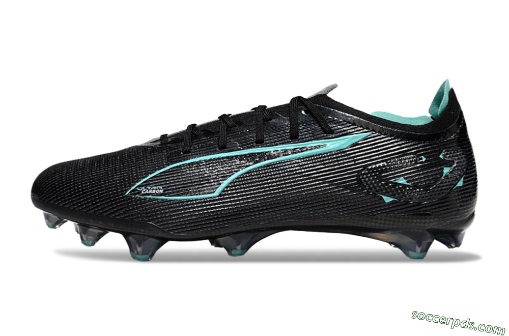 Puma Ultra 5 Ultimate FG Low-Tops Football Boots - Black/Jade 2