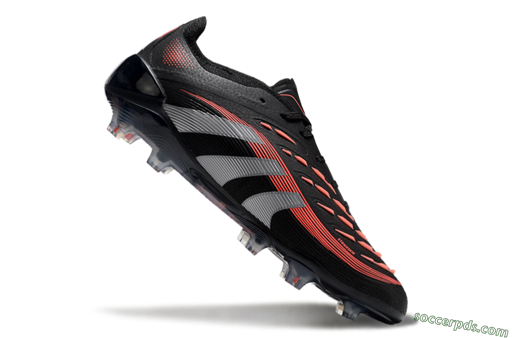 Adidas Predator Elite 25 FG Low-Tops Football Boots - Black/Red/Grey 4