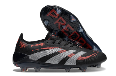 Adidas Predator Elite 25 FG Low-Tops Football Boots - Black/Red/Grey