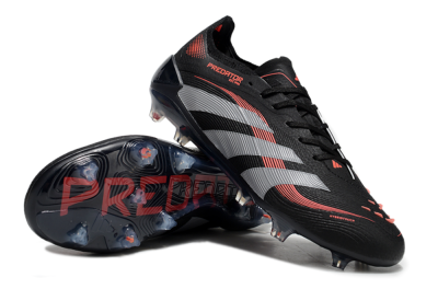 Adidas Predator Elite 25 FG Low-Tops Football Boots - Black/Red/Grey