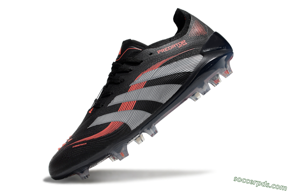 Adidas Predator Elite 25 FG Low-Tops Football Boots - Black/Red/Grey 5