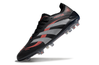 Adidas Predator Elite 25 FG Low-Tops Football Boots - Black/Red/Grey