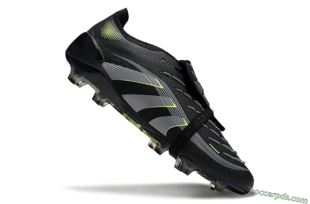 Adidas Predator Elite 25 Foldover Tongue FG Low-Tops Football Boots - Black/Yellow/Grey 4