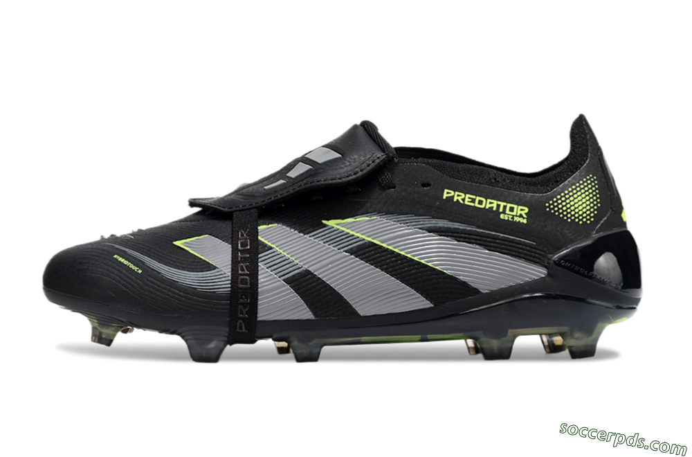 Adidas Predator Elite 25 Foldover Tongue FG Low-Tops Football Boots - Black/Yellow/Grey 2