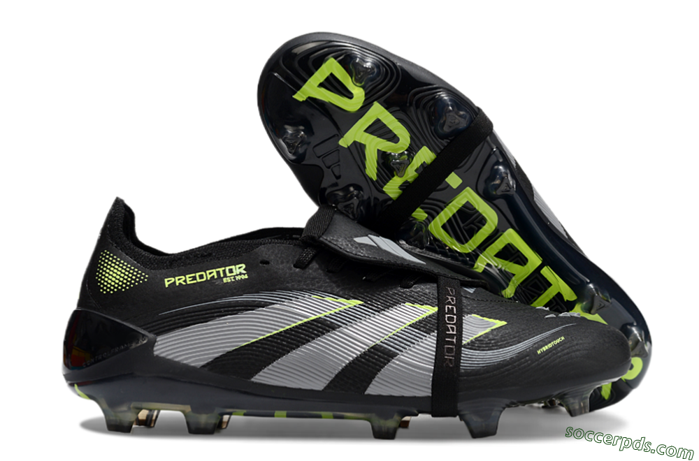 Adidas Predator Elite 25 Foldover Tongue FG Low-Tops Football Boots - Black/Yellow/Grey 1