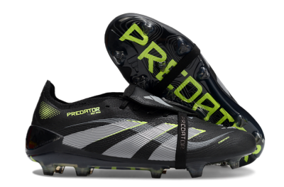 Adidas Predator Elite 25 Foldover Tongue FG Low-Tops Football Boots - Black/Yellow/Grey