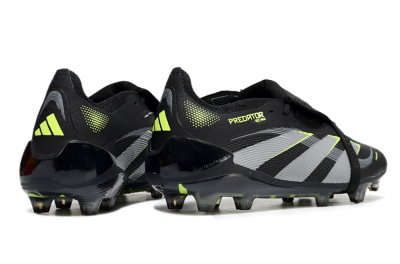 Adidas Predator Elite 25 Foldover Tongue FG Low-Tops Football Boots - Black/Yellow/Grey