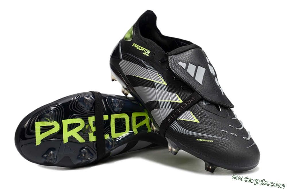 Adidas Predator Elite 25 Foldover Tongue FG Low-Tops Football Boots - Black/Yellow/Grey 3