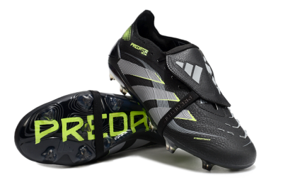 Adidas Predator Elite 25 Foldover Tongue FG Low-Tops Football Boots - Black/Yellow/Grey
