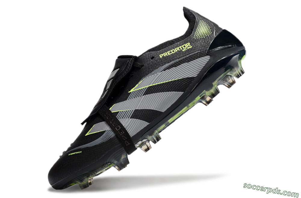 Adidas Predator Elite 25 Foldover Tongue FG Low-Tops Football Boots - Black/Yellow/Grey 5
