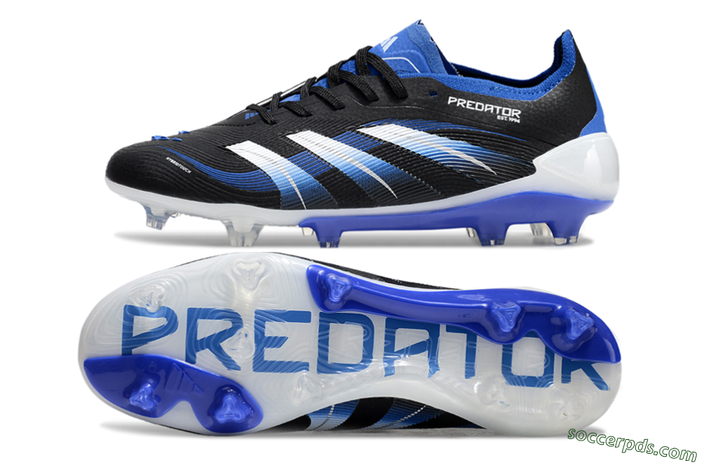 Adidas Predator Elite 25 FG Low-Tops Football Boots - Black/Blue/White 0