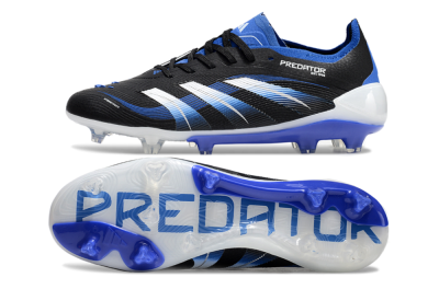 Adidas Predator Elite 25 FG Low-Tops Football Boots - Black/Blue/White