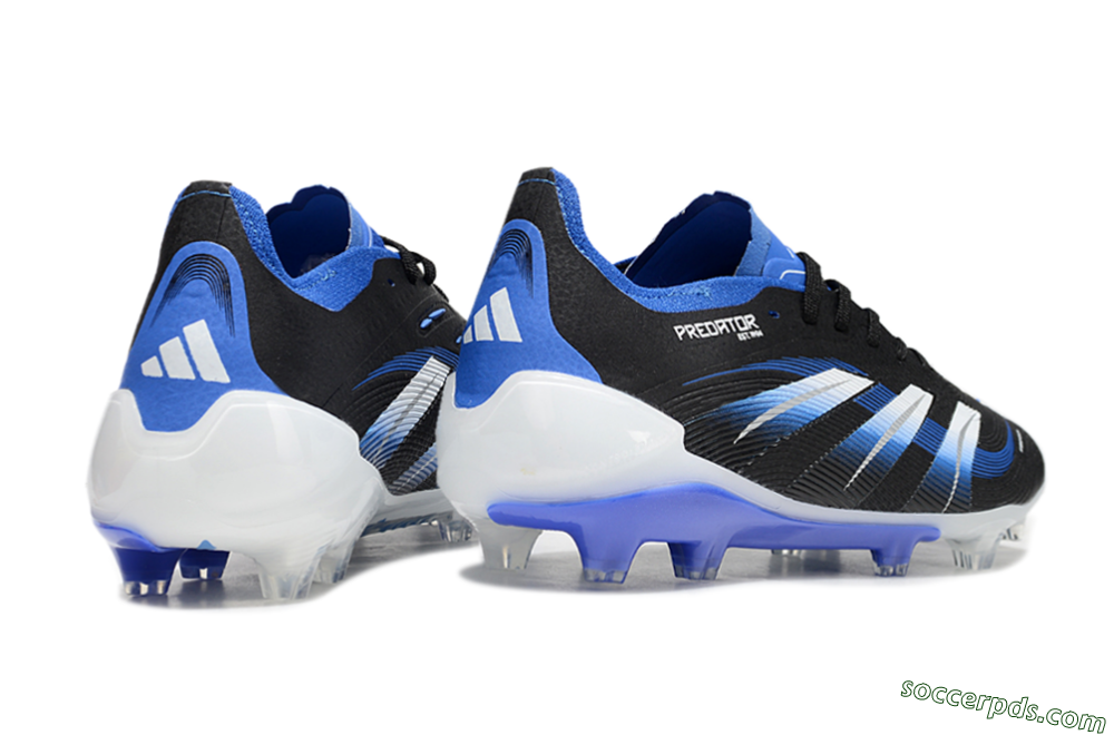 Adidas Predator Elite 25 FG Low-Tops Football Boots - Black/Blue/White 6