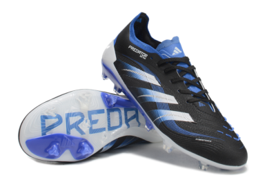 Adidas Predator Elite 25 FG Low-Tops Football Boots - Black/Blue/White