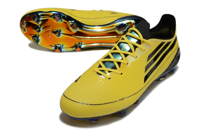 Adidas F50 Elite FG Low-Tops Football Boots - Yellow/Black/Gold