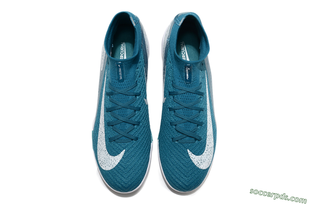 Nike Air Zoom Mercurial Superfly 10 Elite TF High-Tops Football Shoes - Blue/White 4