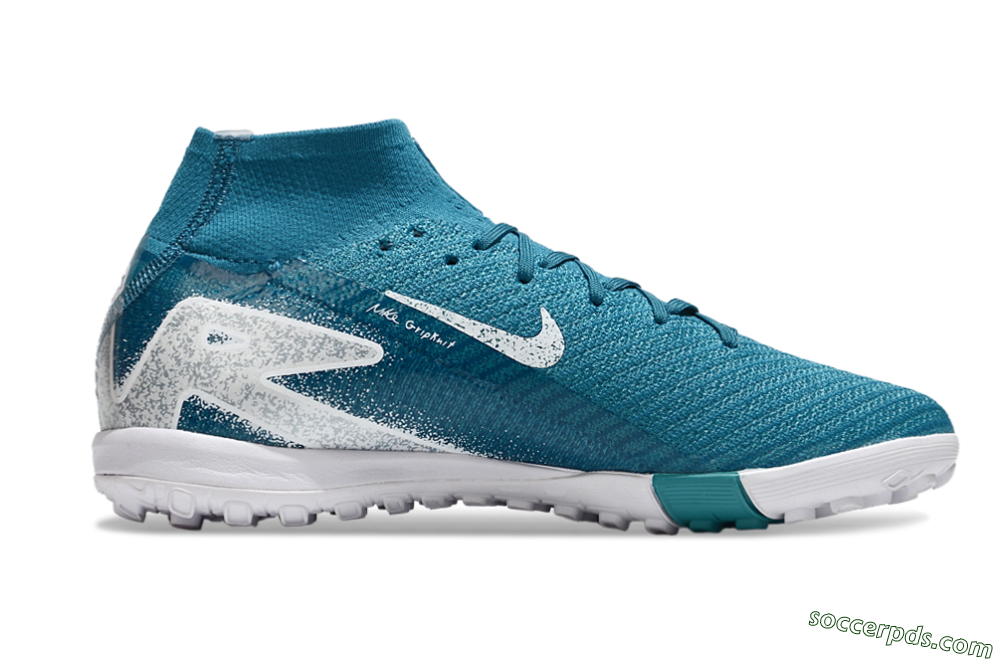 Nike Air Zoom Mercurial Superfly 10 Elite TF High-Tops Football Shoes - Blue/White 7