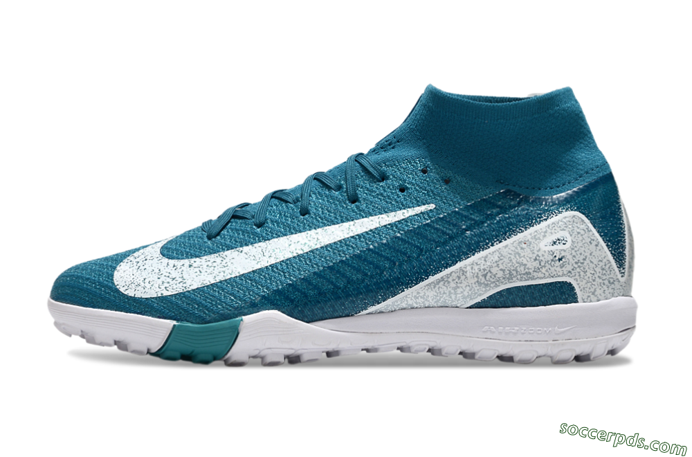 Nike Air Zoom Mercurial Superfly 10 Elite TF High-Tops Football Shoes - Blue/White 2