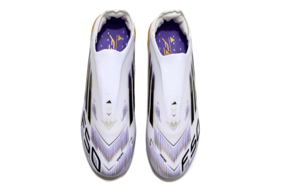 Adidas F50 Elite Laceless FG Low-Tops Football Boots - White/Black/Gold