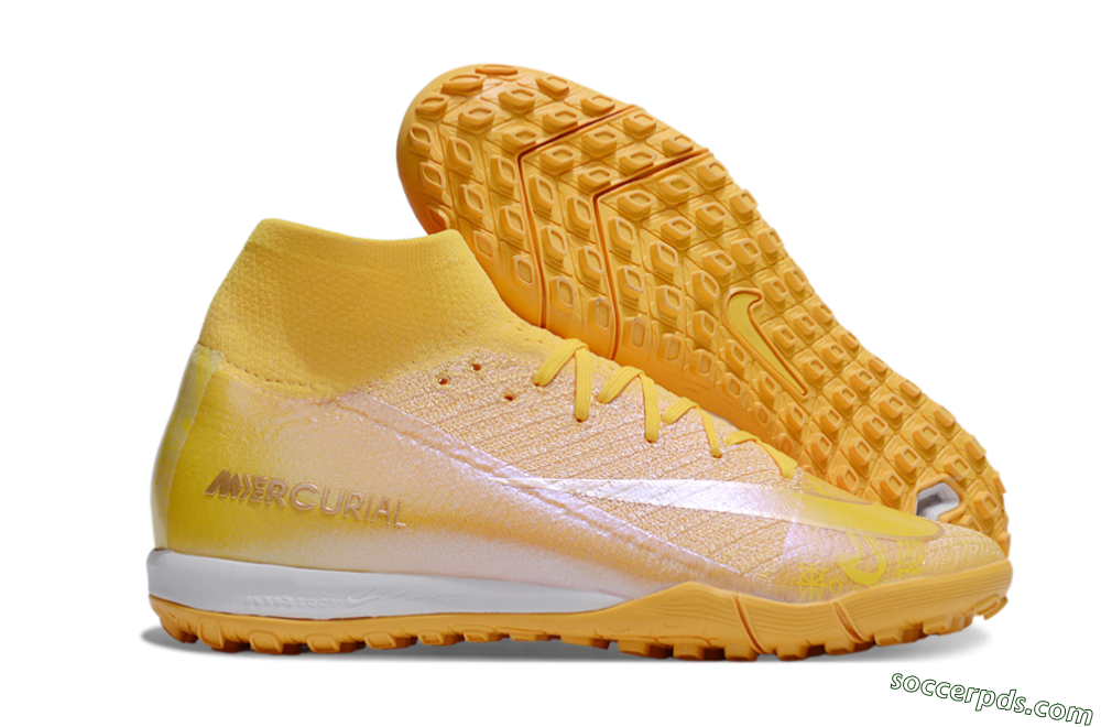 Nike Air Zoom Mercurial Superfly 10 Elite TF High-Tops Football Shoes - Yellow/White 1