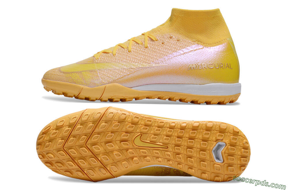 Nike Air Zoom Mercurial Superfly 10 Elite TF High-Tops Football Shoes - Yellow/White 0