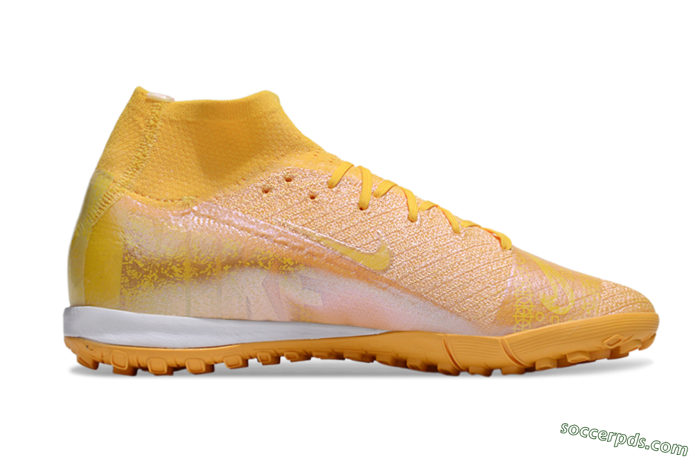 Nike Air Zoom Mercurial Superfly 10 Elite TF High-Tops Football Shoes - Yellow/White 7