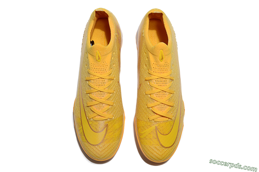 Nike Air Zoom Mercurial Vapor 16 Elite TF Low-Tops Football Shoes - Yellow/White 4
