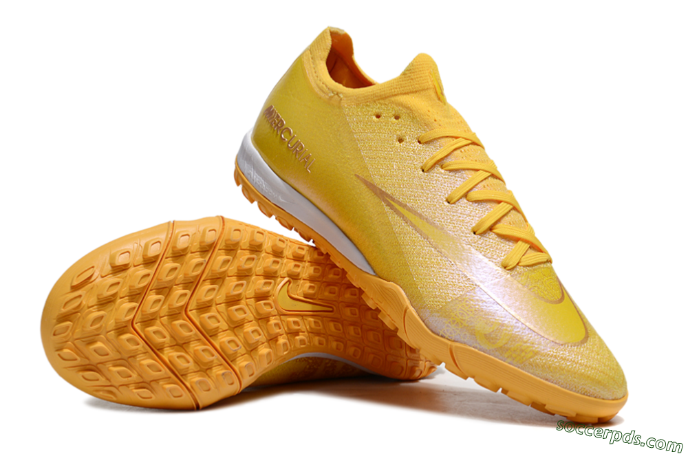 Nike Air Zoom Mercurial Vapor 16 Elite TF Low-Tops Football Shoes - Yellow/White 3