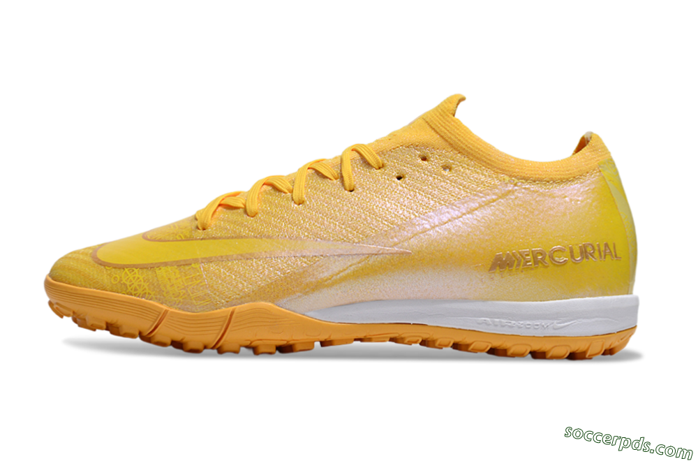 Nike Air Zoom Mercurial Vapor 16 Elite TF Low-Tops Football Shoes - Yellow/White 2