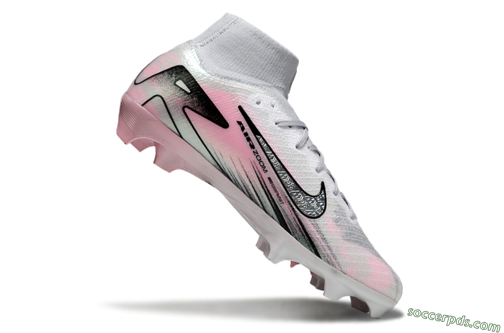 Nike Air Zoom Mercurial Superfly 10 Elite FG High-Tops Football Boots - Silver/Pink/Black 4