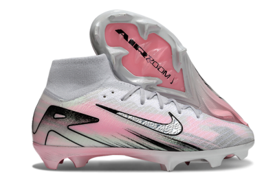 Nike Air Zoom Mercurial Superfly 10 Elite FG High-Tops Football Boots - Silver/Pink/Black
