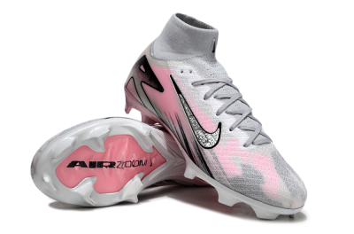 Nike Air Zoom Mercurial Superfly 10 Elite FG High-Tops Football Boots - Silver/Pink/Black