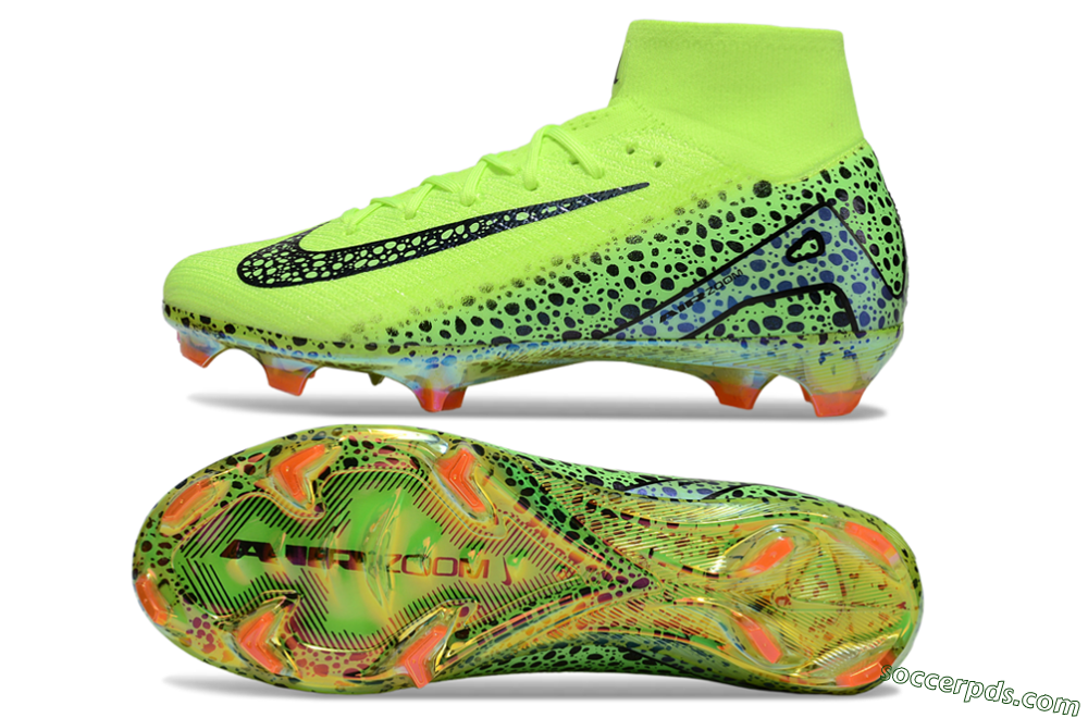 Nike Air Zoom Mercurial Superfly 10 Elite FG High-Tops Football Boots - Yellow/Black/Leopard 0