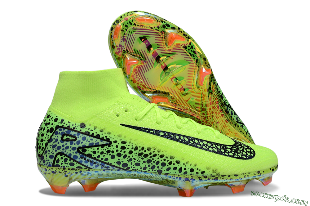 Nike Air Zoom Mercurial Superfly 10 Elite FG High-Tops Football Boots - Yellow/Black/Leopard 1
