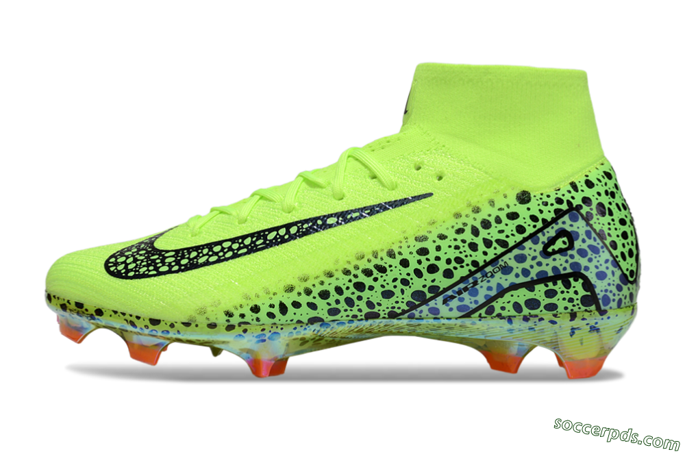 Nike Air Zoom Mercurial Superfly 10 Elite FG High-Tops Football Boots - Yellow/Black/Leopard 2