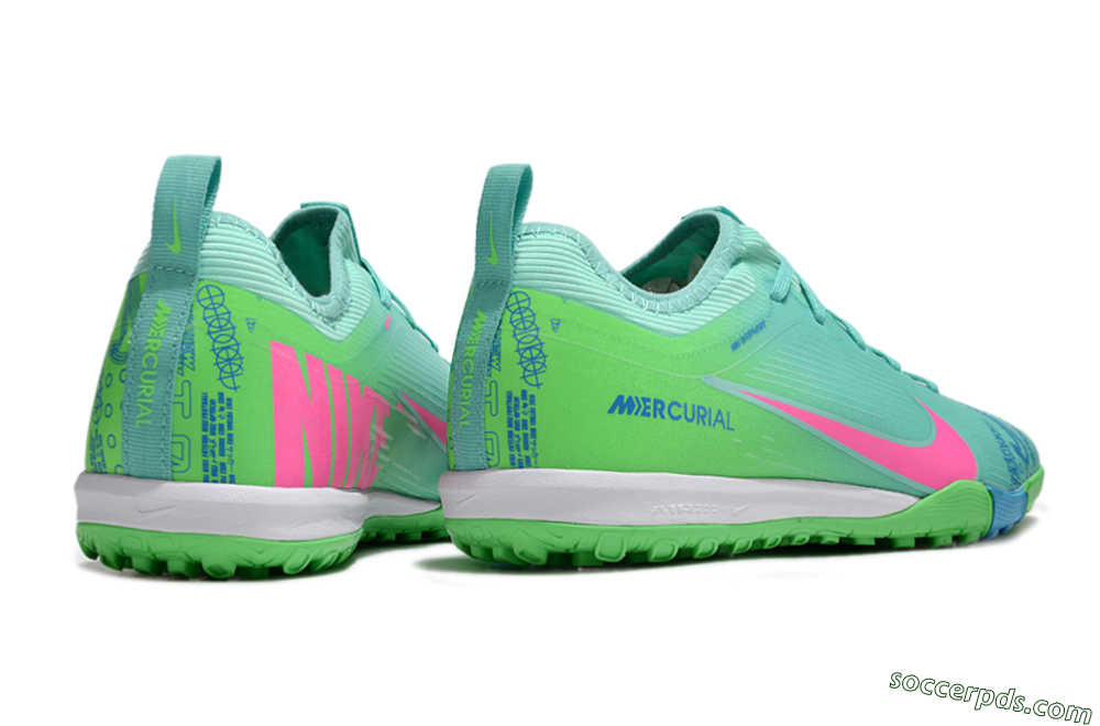 Nike Air Zoom Mercurial Vapor 16 Pro TF Low-Tops Football Shoes - Yellow/Pink/Blue 7