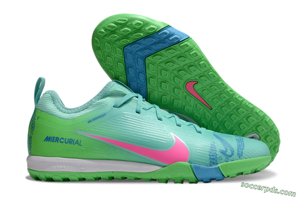 Nike Air Zoom Mercurial Vapor 16 Pro TF Low-Tops Football Shoes - Yellow/Pink/Blue 1