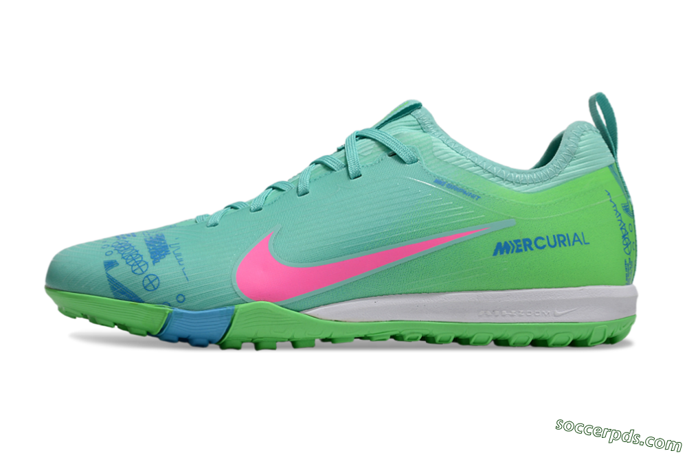 Nike Air Zoom Mercurial Vapor 16 Pro TF Low-Tops Football Shoes - Yellow/Pink/Blue 2