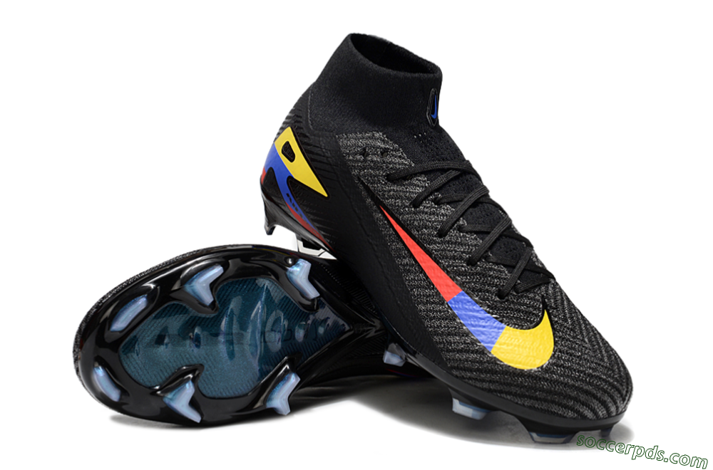 Nike Air Zoom Mercurial Superfly 10 Elite FG High-Tops Football Boots - Black/Red/Blue/Yellow 1